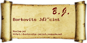 Borkovits Jácint névjegykártya